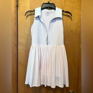 Abercrombie Kids Pink and White Zip-Up Dress